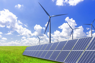 New energy, solar power and wind power will solve the future energy shortage