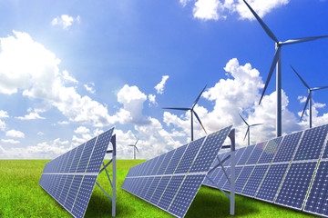 New energy, solar power and wind power will solve the future energy shortage
