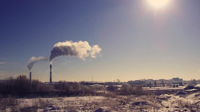 factory pipe smoke