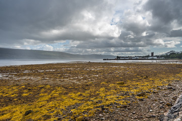 Cloudy sky over Inveraray, a small historic town on Loch Fyne, Argyll, Scotland, Britain