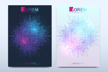 Modern vector template for brochure Leaflet flyer advert cover catalog magazine or annual report, layout. Business, science and technology design book layout. Presentation with mandala. Card surface.