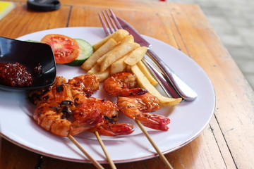 Seafood, shrimps, dinner