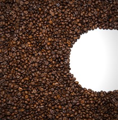 Background of roasted coffee beans