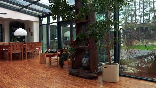 The interior of a luxurious house