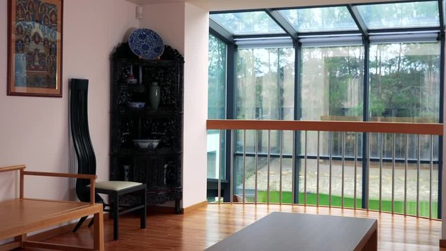 An interior of a luxurious house