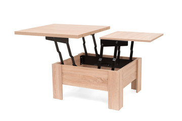 Transforming Table. Isolated on White