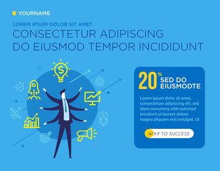 Businessman development startup