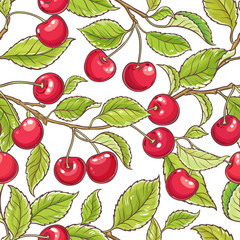 cherry branch vector pattern