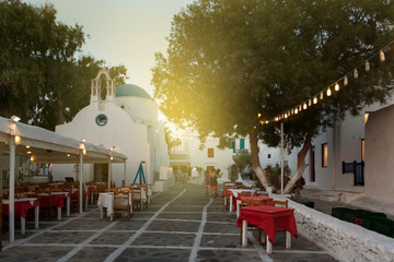 Mykonos Island Streets and Traditional Architecture - Greece 