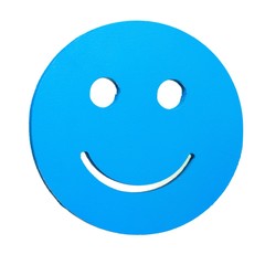 Haapy face over isolated white background