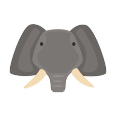 Animal muzzle flat color icon