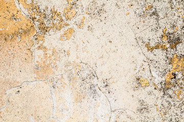old gray-yellow cement wall