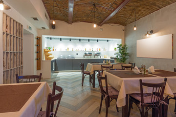 Interior of a restaurant