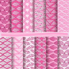 set of abstract vector paper with abstract geometric shapes and design elements for scrapbook