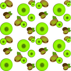 green kiwi vector pattern