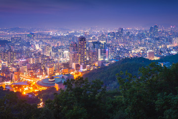 Seoul City at Night, South Korea.