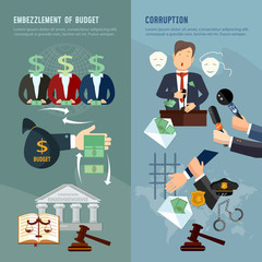 Anti-corruption fight stealing money from budget. Corruption deceitful politician, campaign promises, bribes. Theft of public money