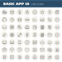 Big Basic App UI, UX and Office icon set