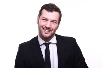 Young businessman with facial expressions