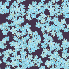 cute flowers seamless vector  pattern