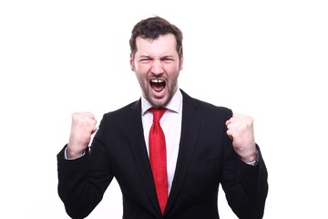 Beautiful happy businessman