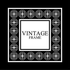 Vintage ornamental white retro frame. Template for design. Vector illustration