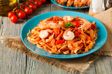 pasta with shrimps