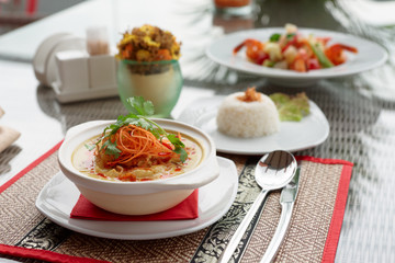 Bowl of spicy curry dish