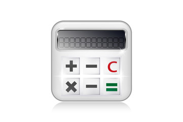 Calculator Icon for Mobile Application. Isolated Object Illuction Vector. eps10