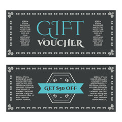 Gift certificate or card in vintage style