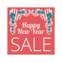 Happy New year sale banner