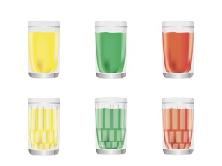 realistic glass of juice