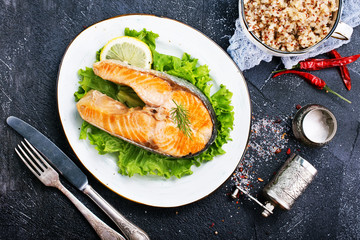 fried salmon