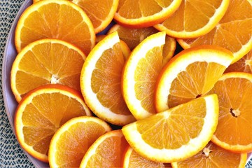 Citrus fruit slices background.