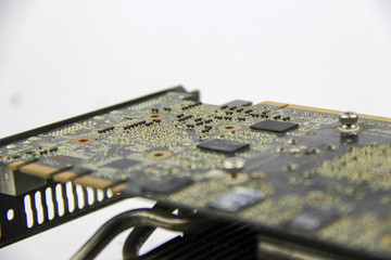 Details from the computer. Video card.