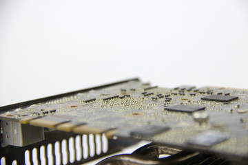 Details from the computer. Video card.