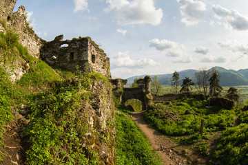 Fototapeta na wymiar The ruins of the castle