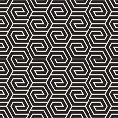 Vector seamless stripes pattern. Modern stylish texture with monochrome trellis. Repeating geometric hexagonal grid. Simple lattice design.