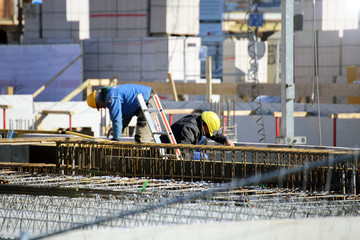 Bauarbeiten am Fundament
