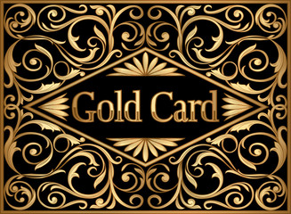 Gold card vintage design