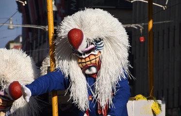 A colourful parade of carnival masks in the city of Basel, Switzerland, revives a centuries old...