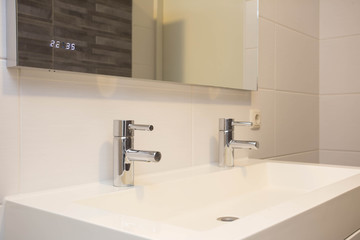 Bathroom sink new empty modern design