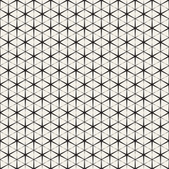 Vector seamless pattern. Modern stylish texture. Geometric striped ornament. Monochrome lattice