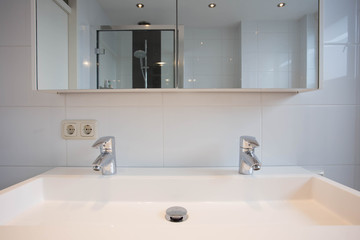 Bathroom sink modern design empty clean