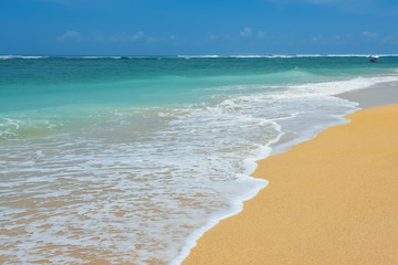 sea wave yellow sand