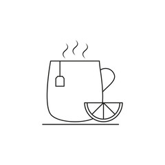 Cup of tea lemon icon
