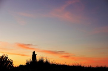 Fototapeta premium Sola en el ocaso
