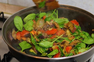 Preparing hot breakfast