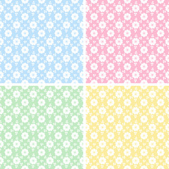 Collection of pattern in pastel colors.