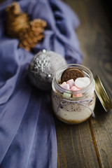 Creamy cheesecake in the jar 